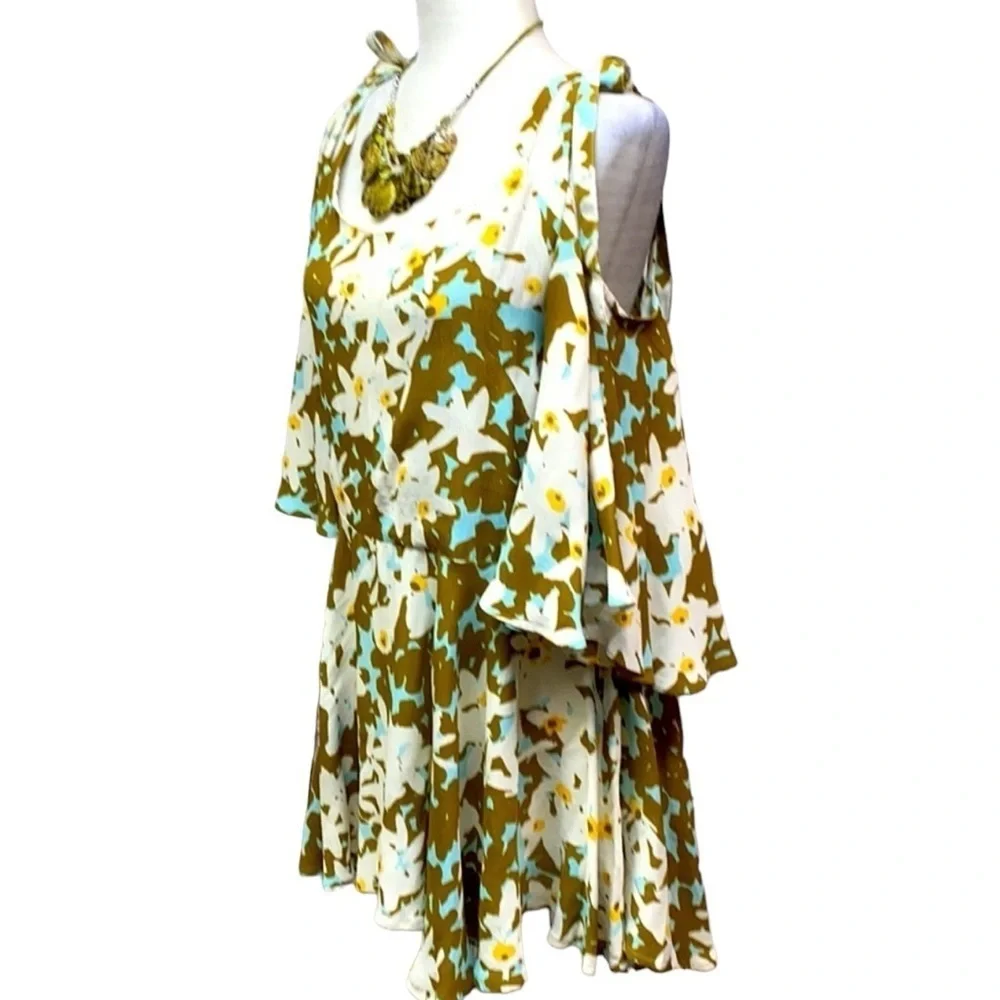 Free People One Lucina Floral Dress Green